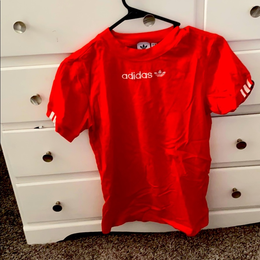 red adidas top